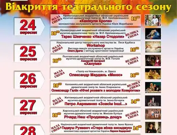 24 вересня відкривається новий сезон театру Кропивницького (АФІША) фото 1