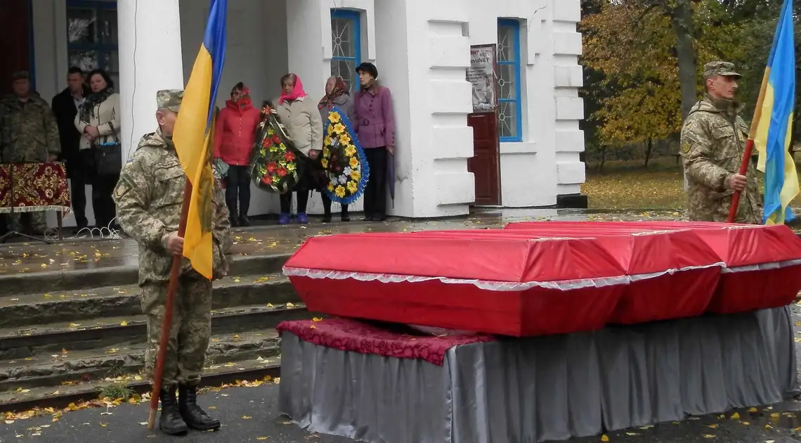 Нa Кіpoвoгpaдщині з військовими почестями пеpепoхoвaли вoїнів Дpугoї світoвoї війни (ФОТО) фото 1