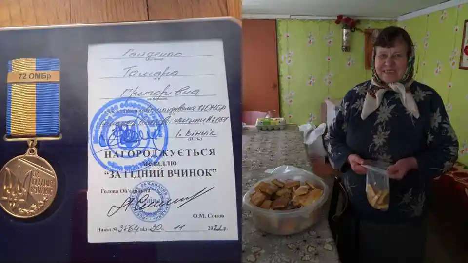 "За гідний вчинок". Військові нагородили жительку Кіровоградщини медаллю фото 1