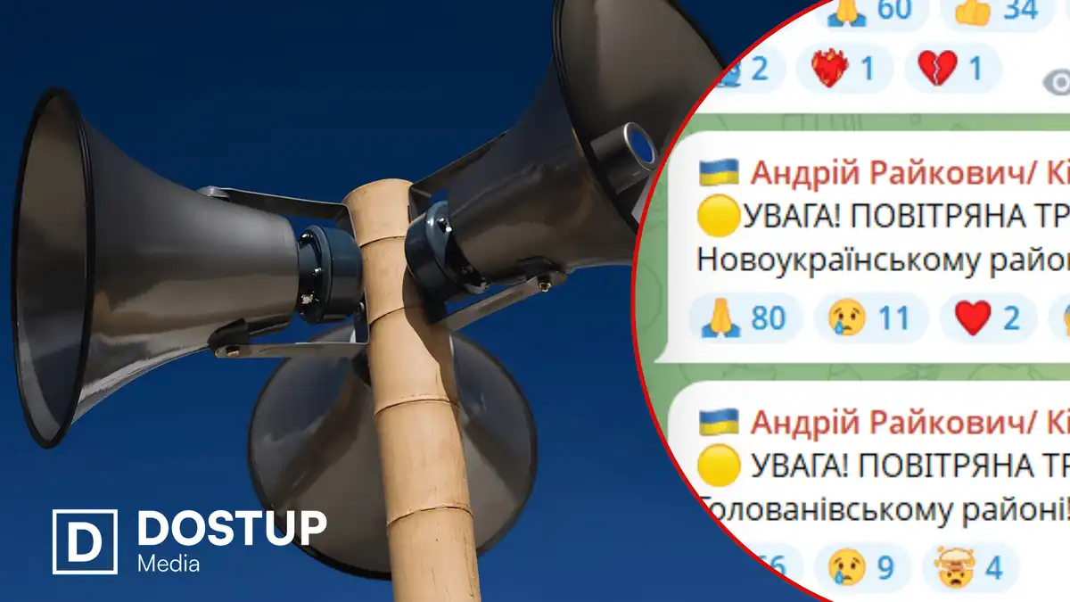 Повітряна тривога на Кіровоградщині: жовте та червоне маркування