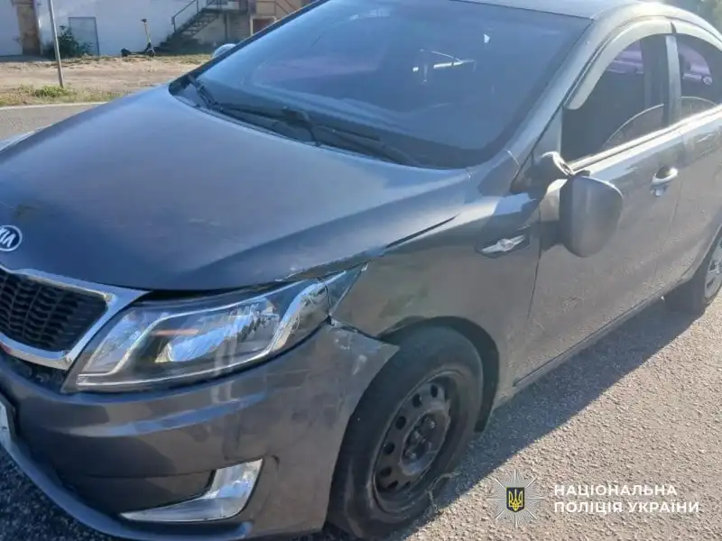 Пошкоджена в ДТП автівка у Олександрії