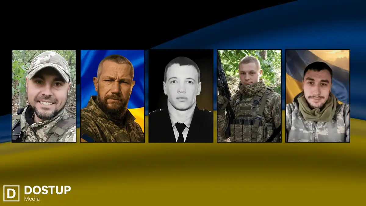 Загиблі військові ЗСУ: Юрій Седнєв, Дмитро Катеба, Максим Вівіровський, Валерій Невідомський та Микола Єфодієв.