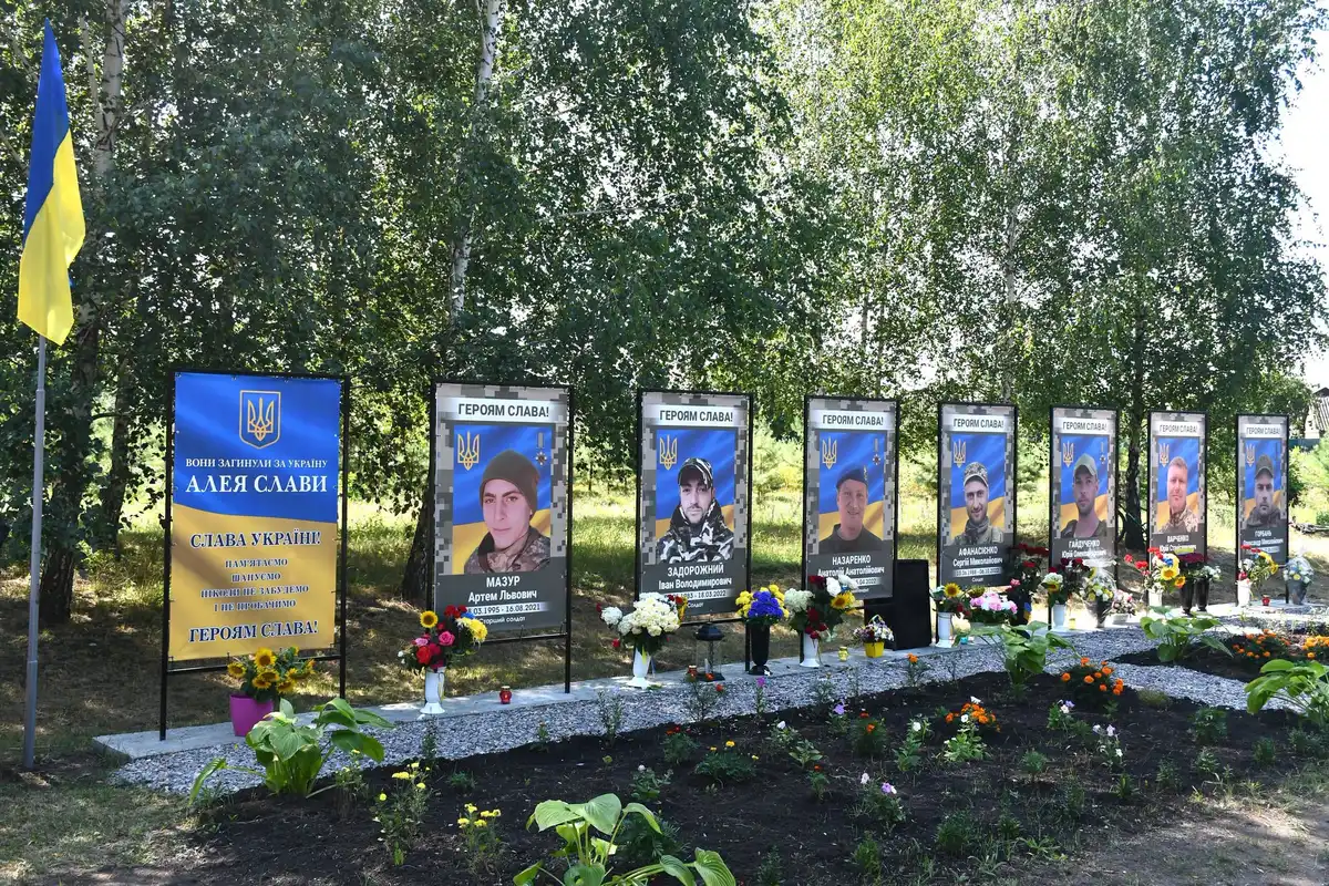 Алею слави відкрили у селі Новоселівка Приютівської громади