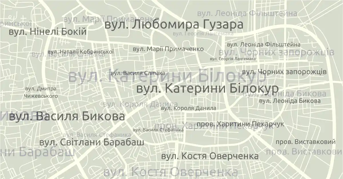 Перейменування вулиць у Кропивницькому