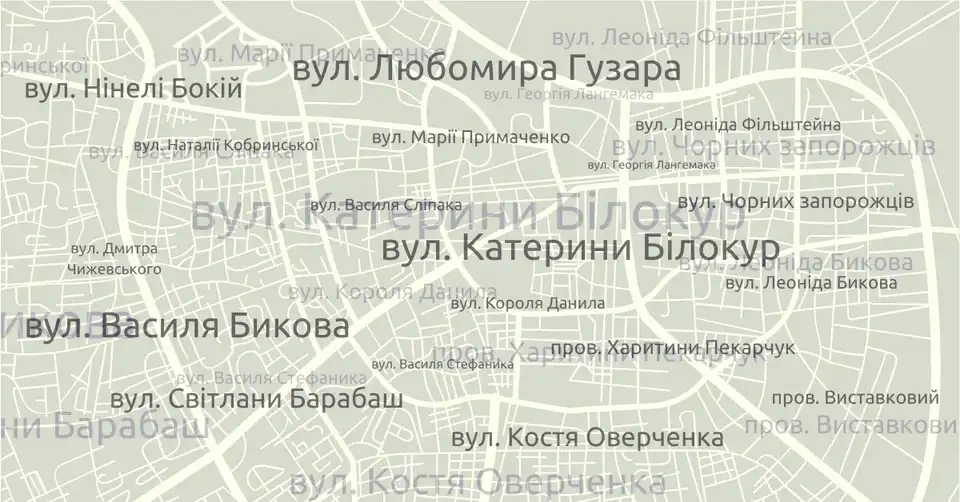 Перейменування вулиць у Кропивницькому