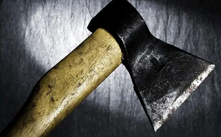 вдарив сокирою