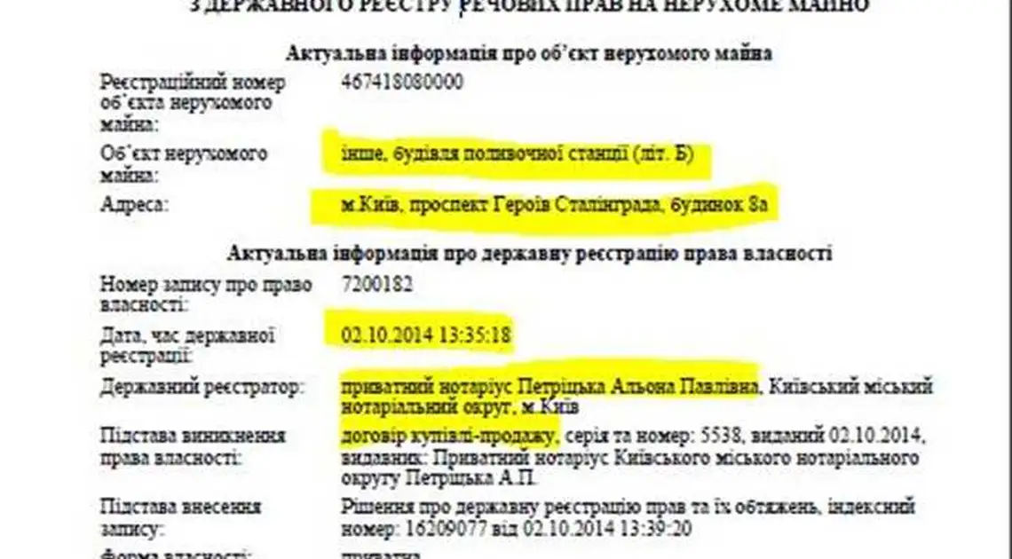 Новий володар нерухомості від Януковича мав прописку на Кіровоградщині (ДОКУМЕНТ) фото 1