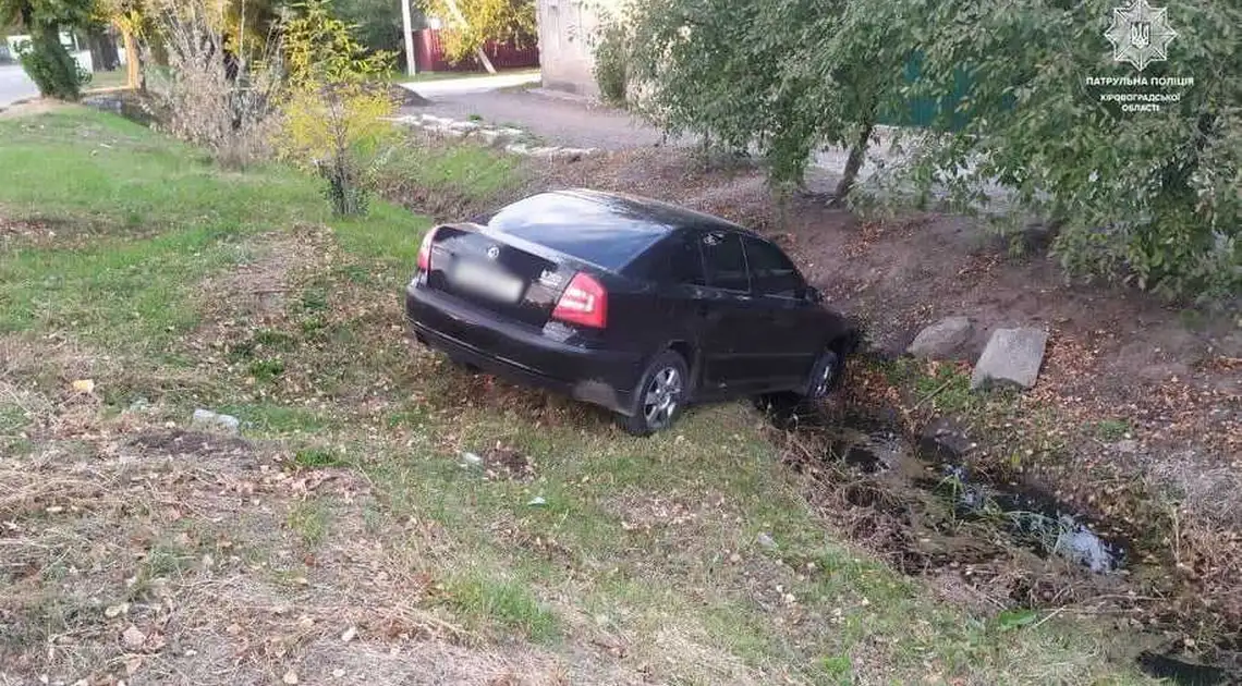 У Кропивницькому внаслідок ДТП Skoda злетіла в кювет (ФОТО) фото 1