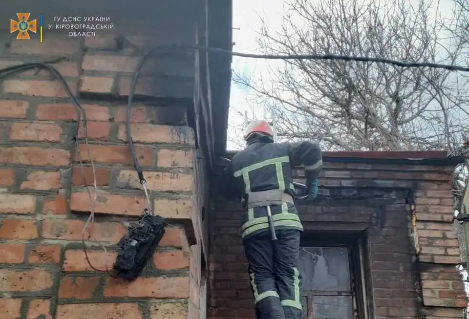 На Кіровоградщині горіла лазня