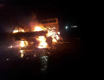 На Кіровоградщині на трасі спалахнула вантажівка (ФОТО) фото 1