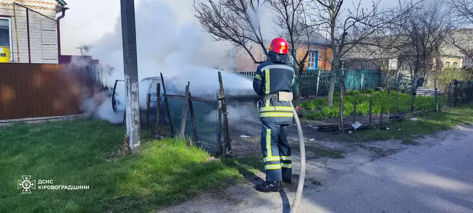 пожежа авто на Кіровоградщині