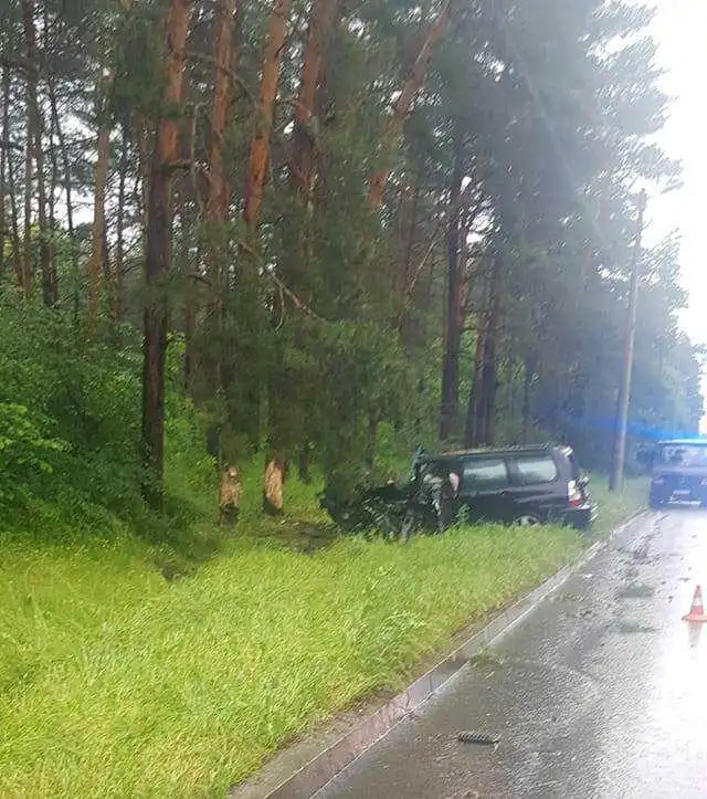 У Кропивницькому Subaru влетіла в дерево, водія госпіталізували