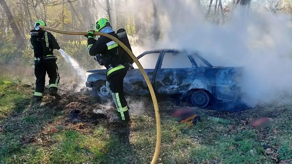 Загорівся ВАЗ в селі на Кіровоградщині: рятувальники розповіли подробиці