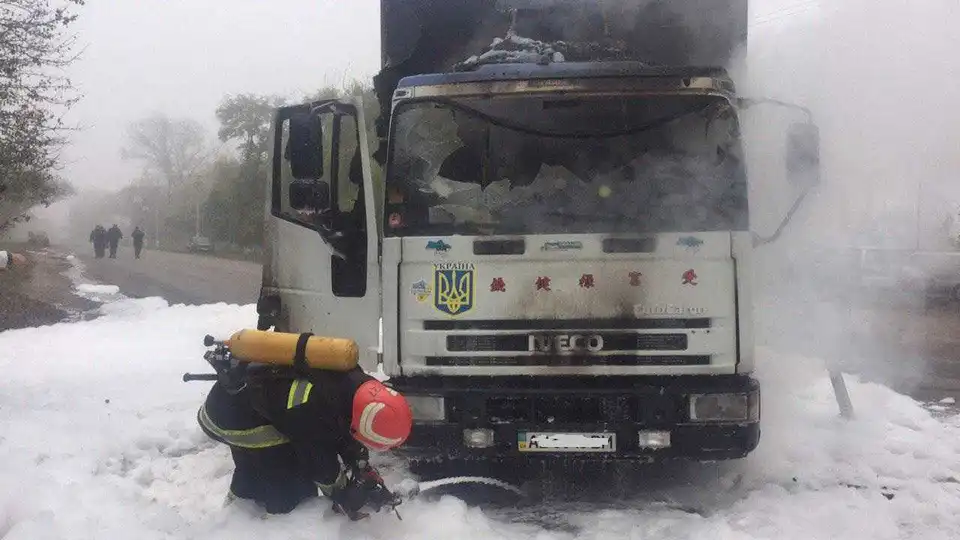 На Кіpовогpадщині гоpіла вантажівка (ФОТО) фото 1