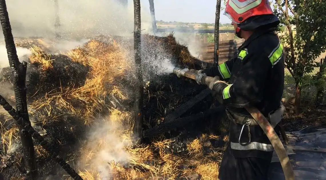 На Кіровоградщині під час пожежі сінника знайшли тіло 4-річної дитини фото 1