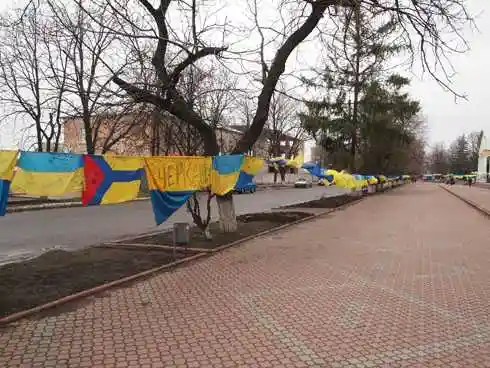 Одна жінка та сотні прапорів: на Кіровоградщині провели незвичайну  патріотичну акцію (ФОТО)