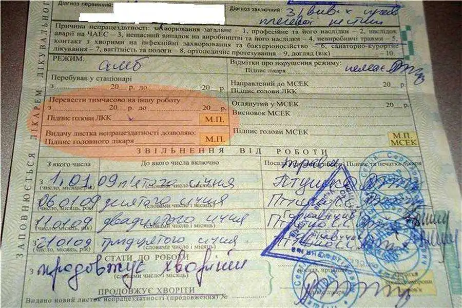 В Україні змінять порядок виписування лікарняних листів