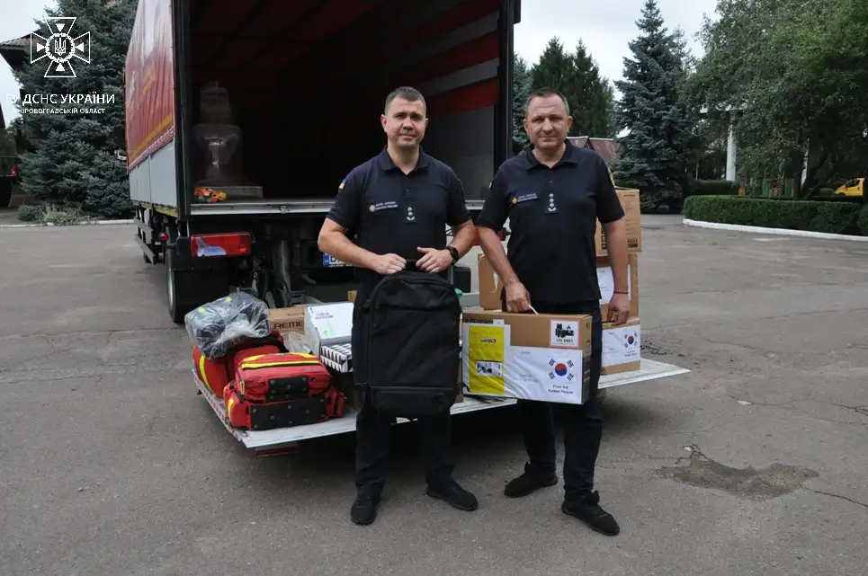 гуманітрна допомога з ФІнляндії для рятувальників Кіровоградщини