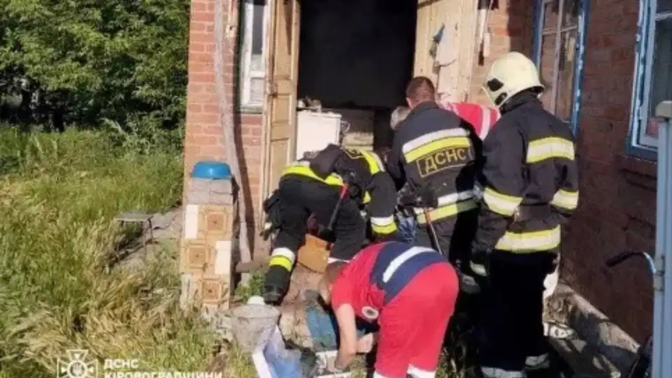 чоловік з Кіровоградщини отримав травми на пожежі