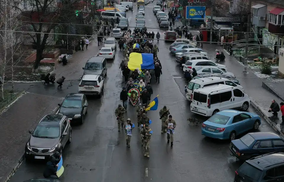 прощання з військовим Юрієм Грициком у Гайвороні