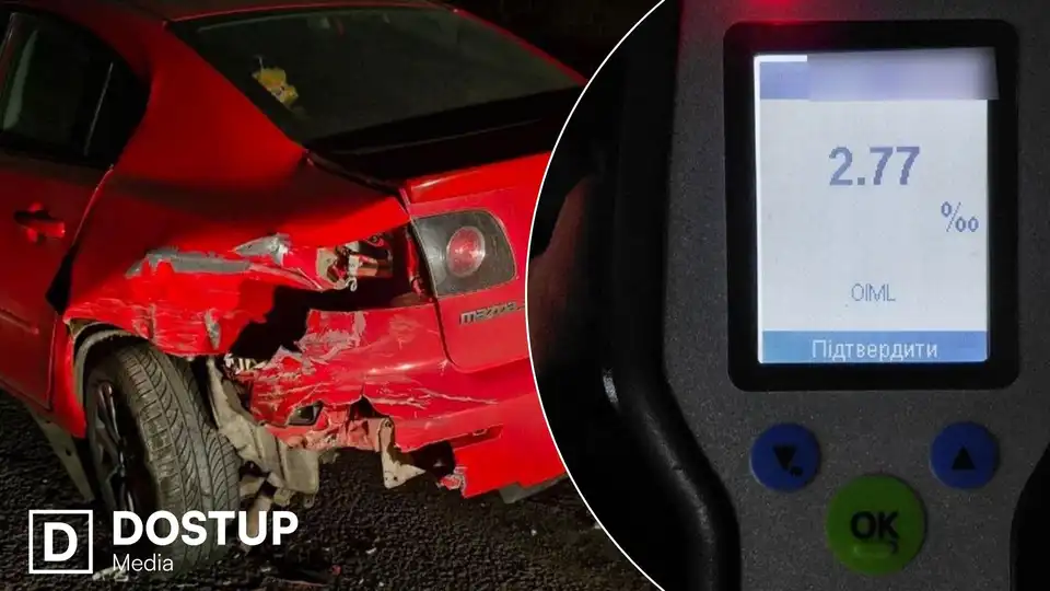У Кропивницькому водій напідпитку протаранив авто і паркан
