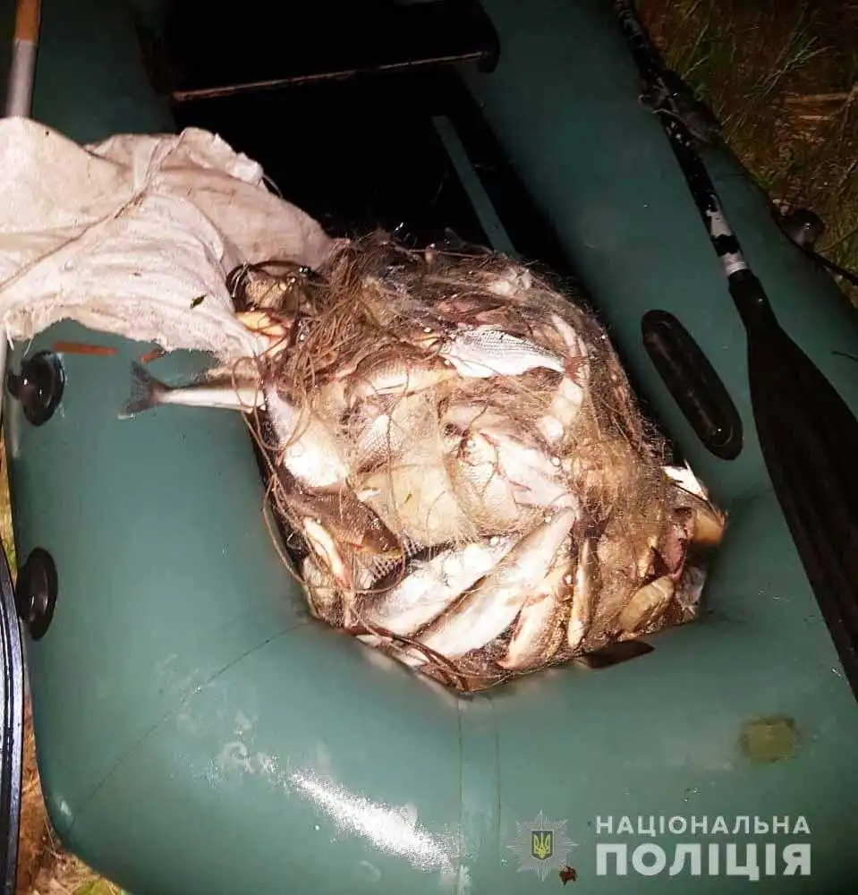 У браконьєрів на Кіровоградщині вилучили близько 800 кілограмів риби