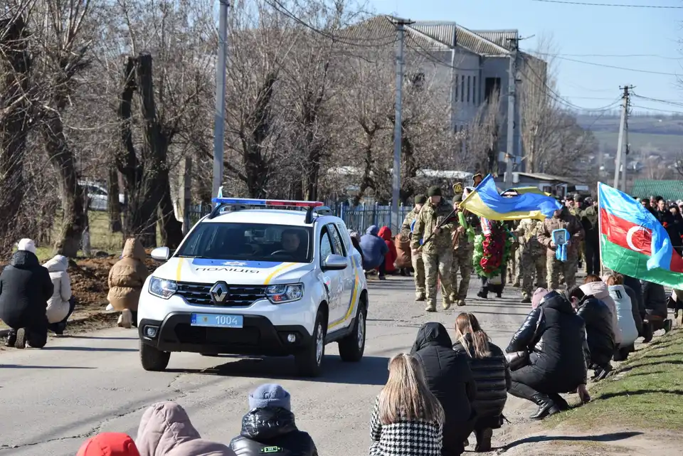 Прощання з бійцем Володимиром Борщем