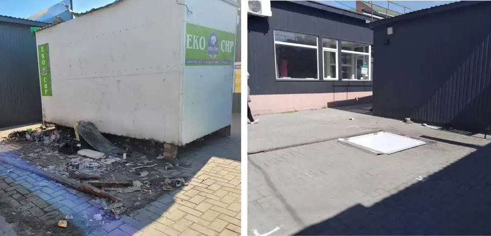 Провалля на тротуарі та сміття на ринку: у Кропивницькому усувають порушення благоустрою (ФОТО)