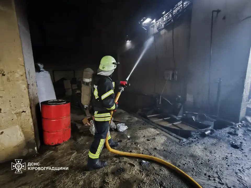 пожежа цеху на Кіровоградщині