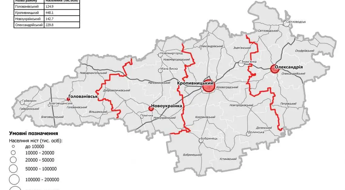 Кіровоградщину поділили на чотири райони фото 1