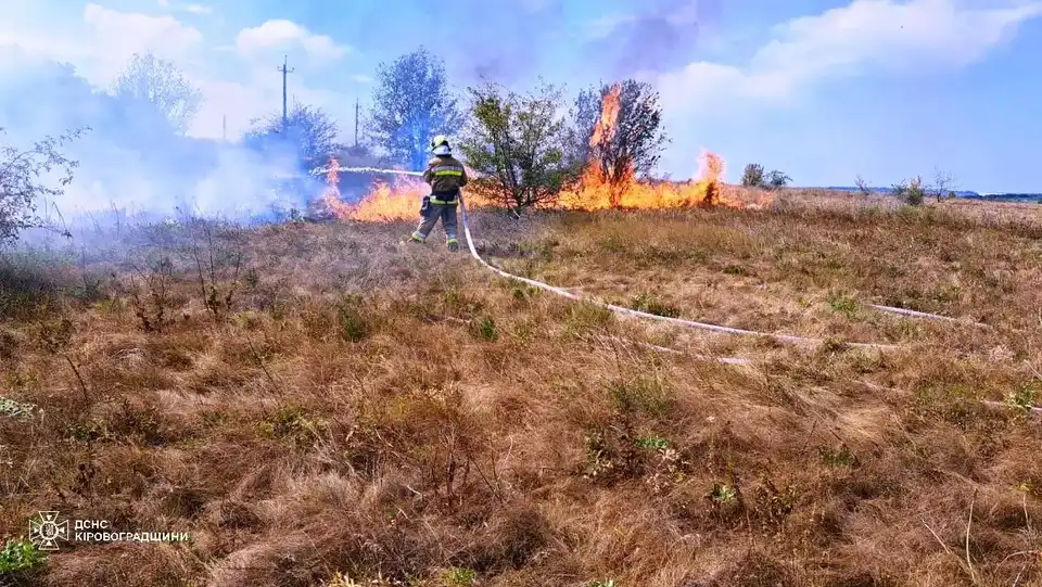 понад 25 гектарів територій горіли у Кіровоградській області