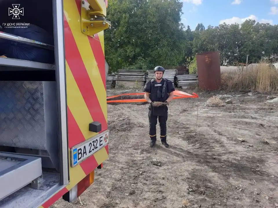 Сапери Держслужби з надзвичайних ситуацій в Кіровоградській області знищили 7 мінометних мін, 2 артилерійські снаряди і 1 гранату