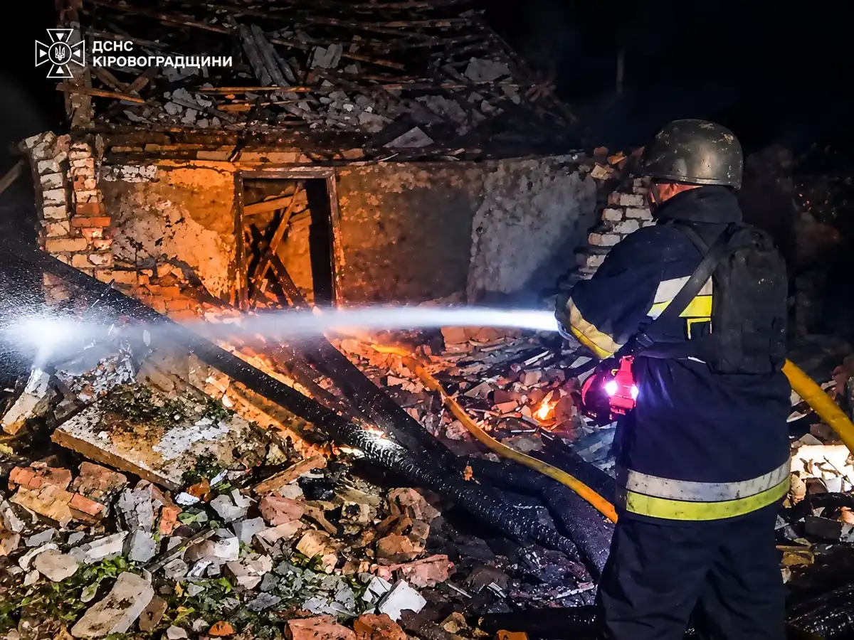 Ліквідація пожежі пісял обстрілу