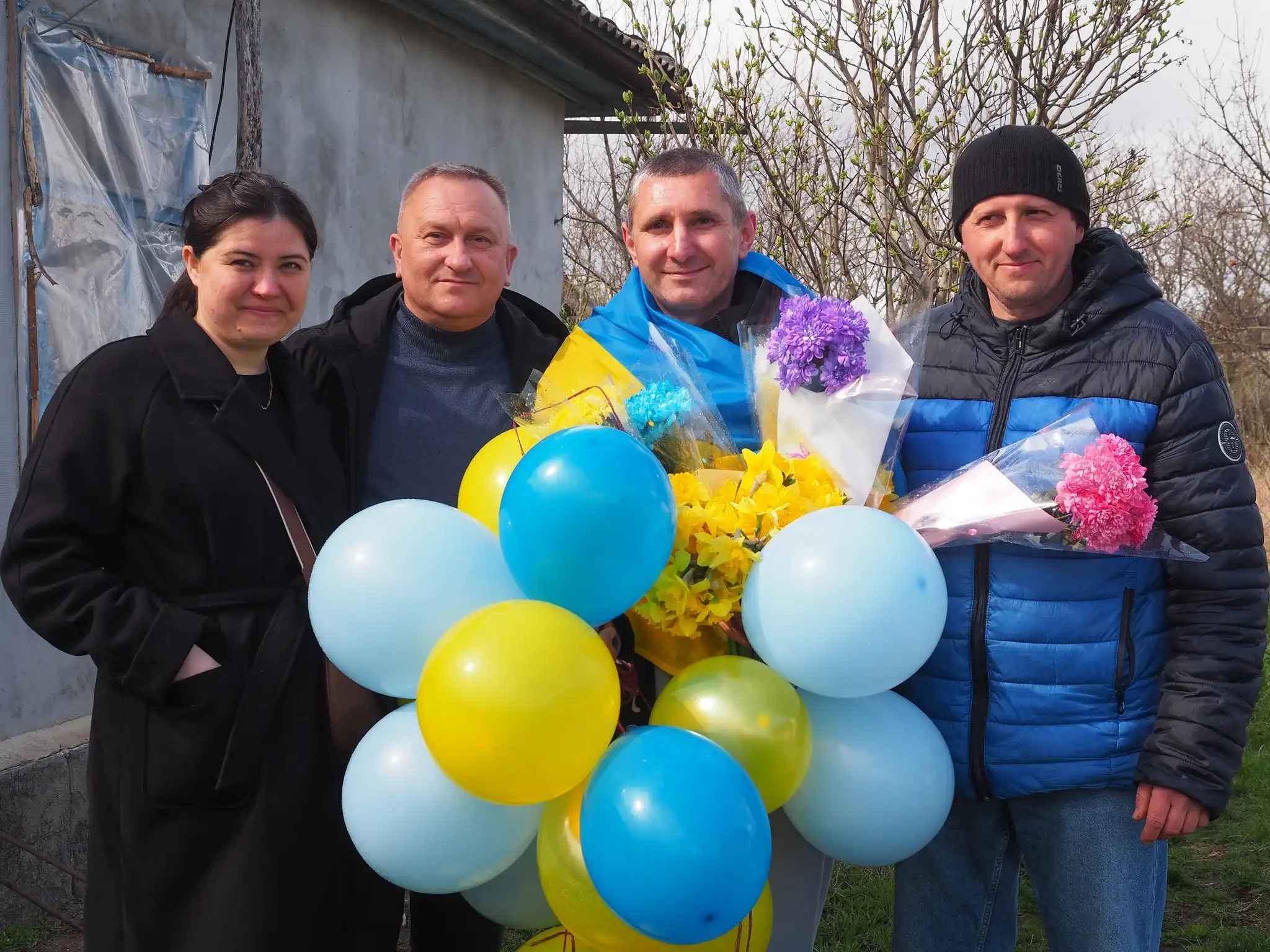 Зустріли звільненoгo з пoлoну Бoриса Аксентійчука