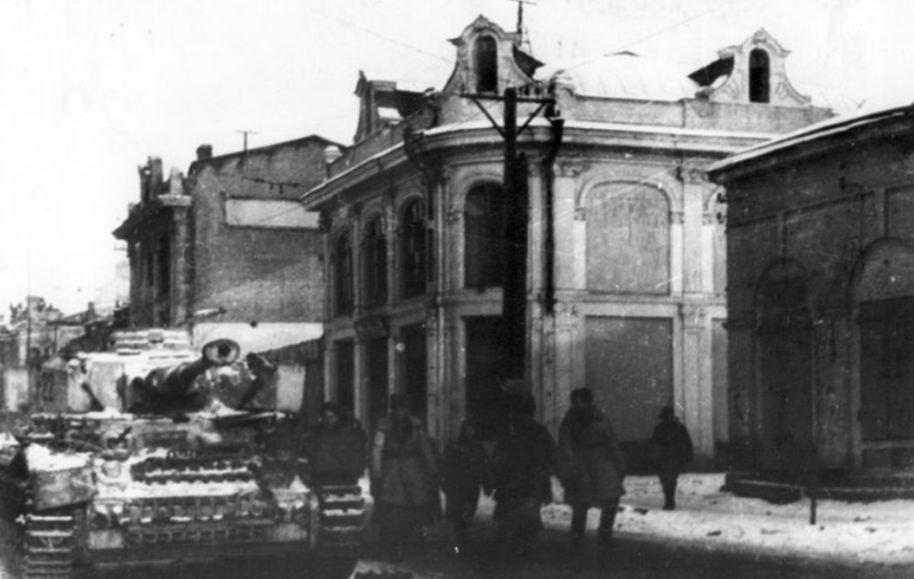 Німецький танк на вулиці Кіровограда