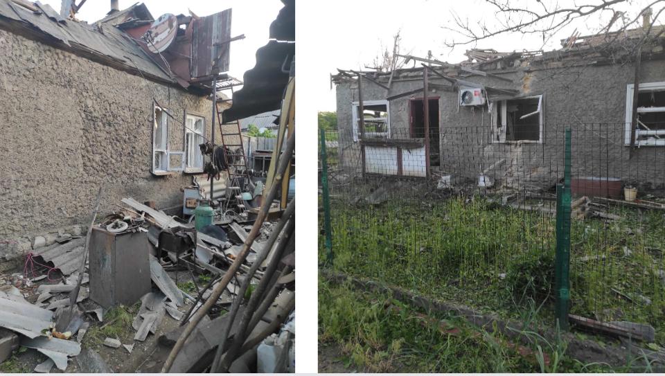Зруйноване росіянами житло у Помічній