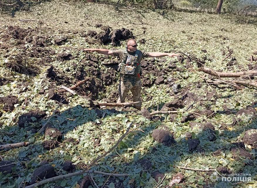 Рросійська ракета на полі в Кіровоградській області