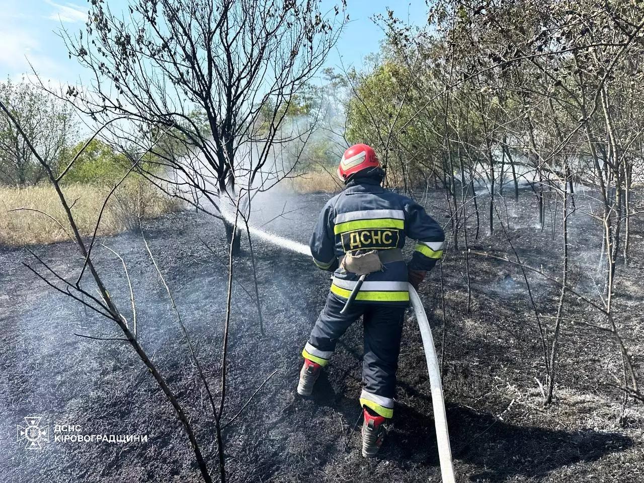 пожежі у Кіровоградській області