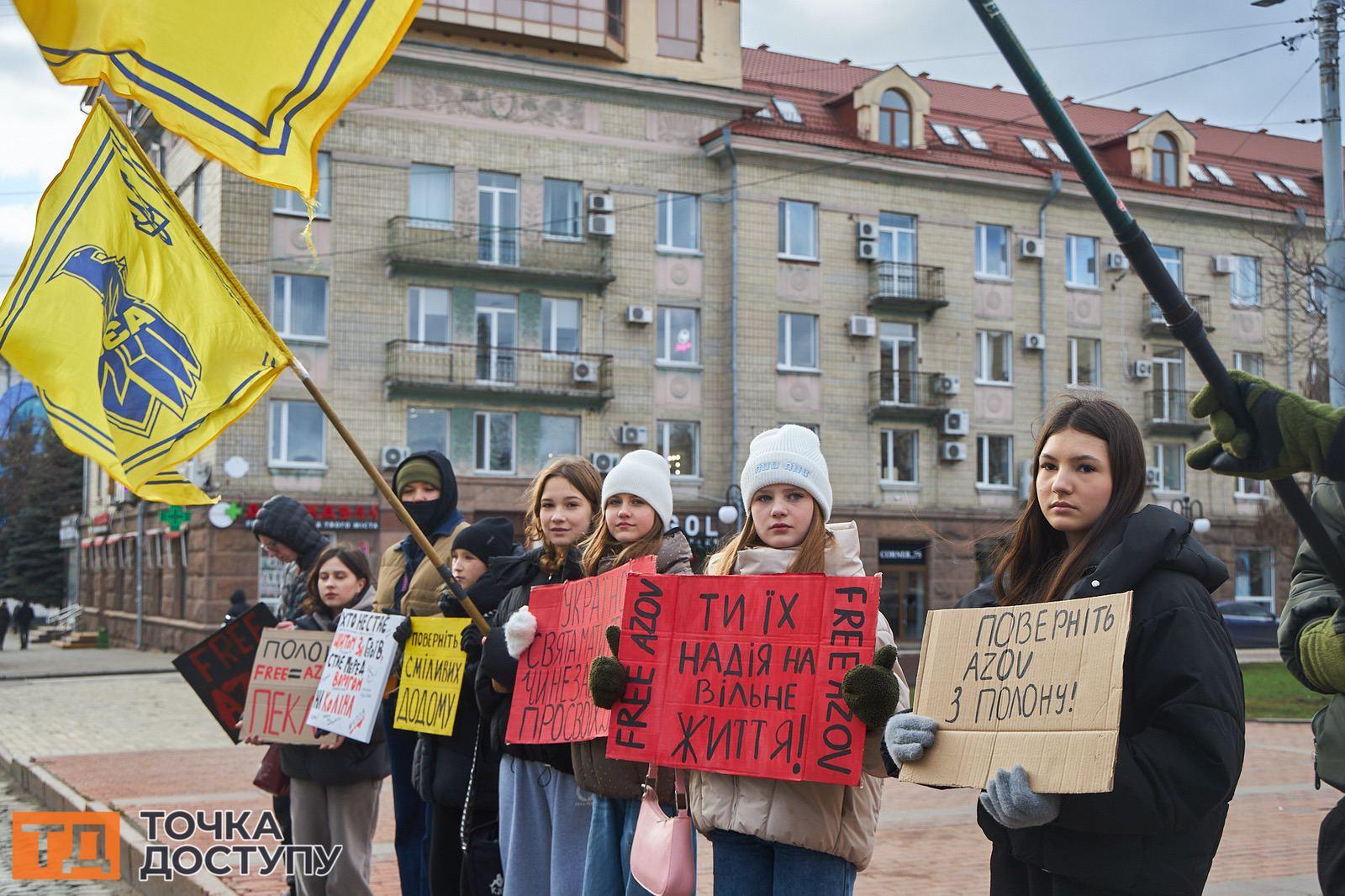 Пройшла акція у Кропивницькому на підтримку військовополонених і пропалих безвісти.