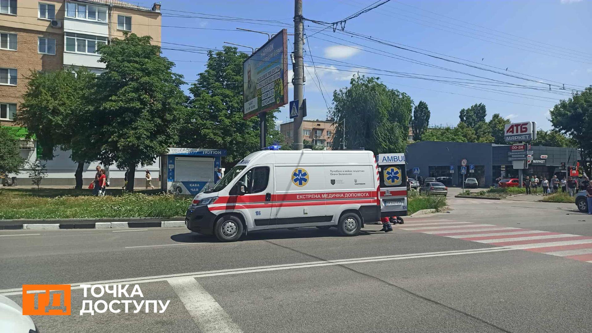 Внаслідок ДТП у Кропивницькому травмувався мотоцикліст