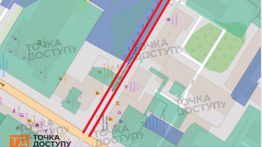 Відрізок,вулиці, який ремонтуватимуть