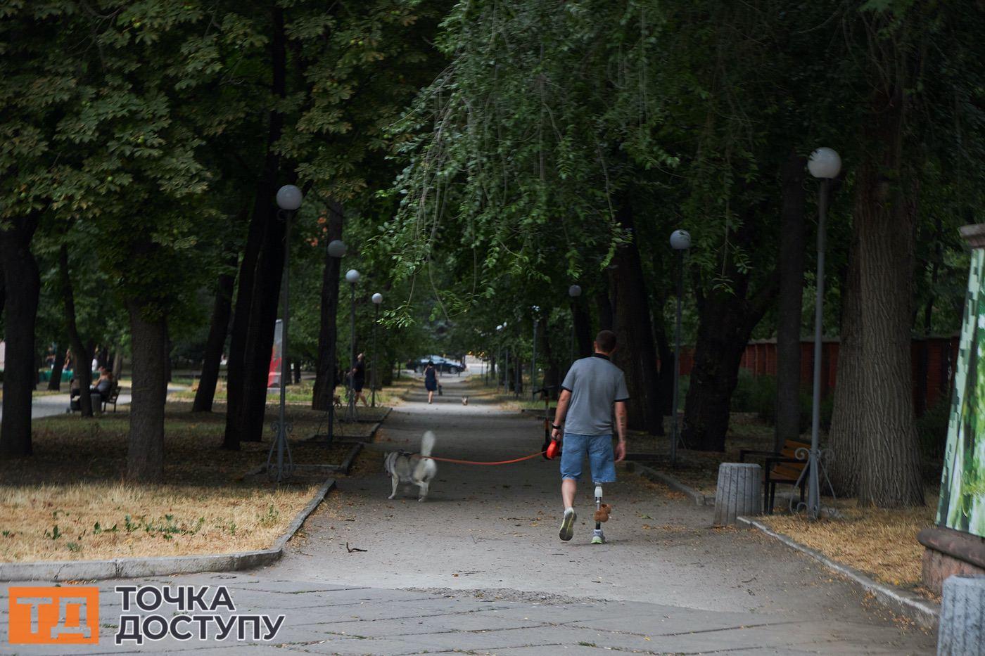 Вечірнє місто у Ковалівському парку
