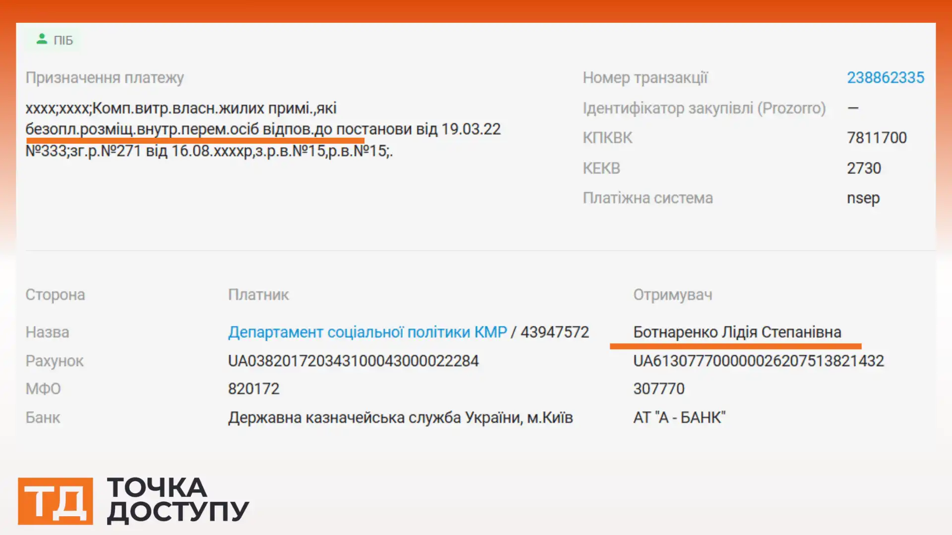 мама депутата з Кропивницького поселяла у себе переселенців