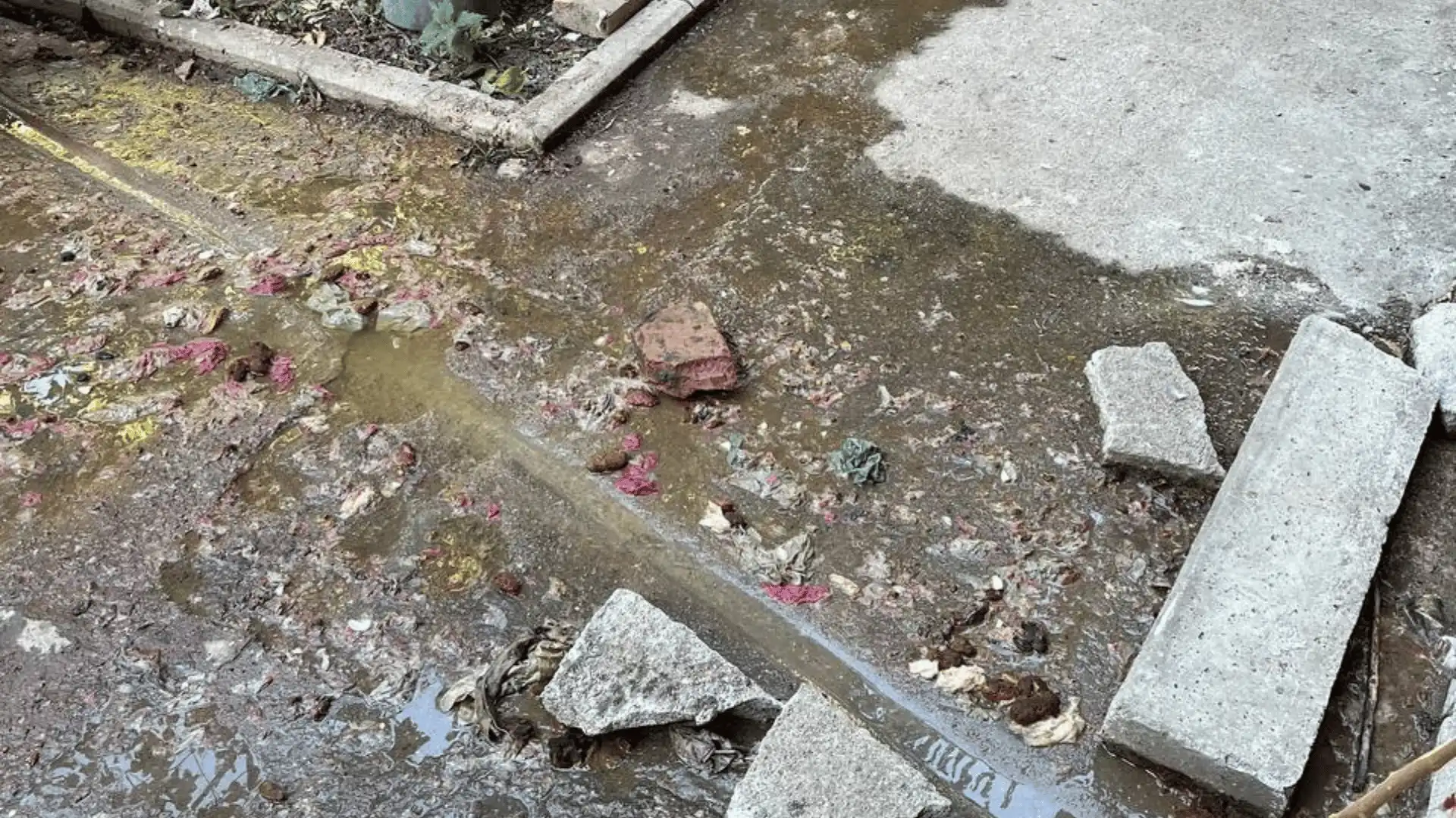 Двір заливає каналізацією