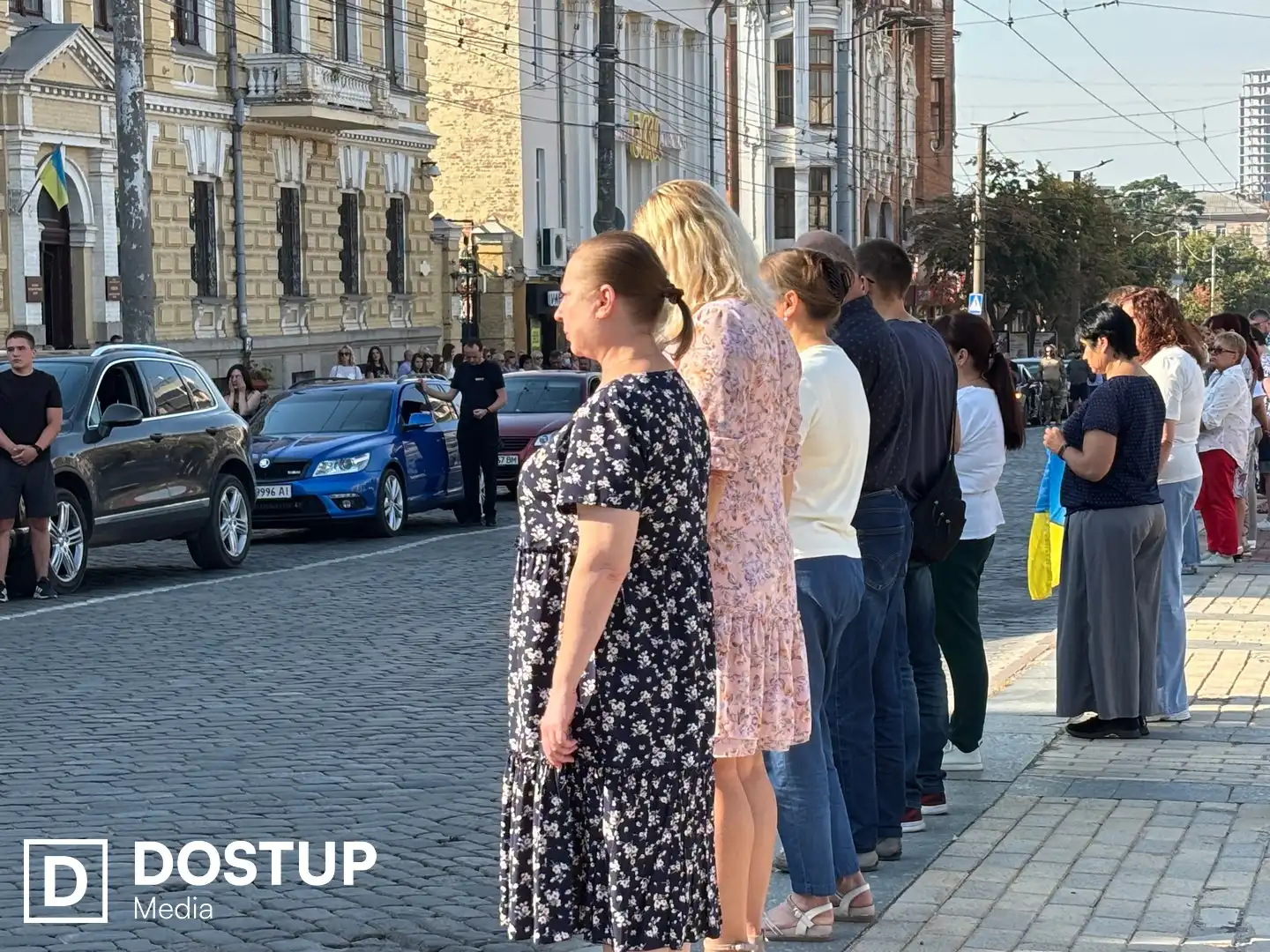 Колона процесії прощання на площі Героїв Майдану у Кропивницькому