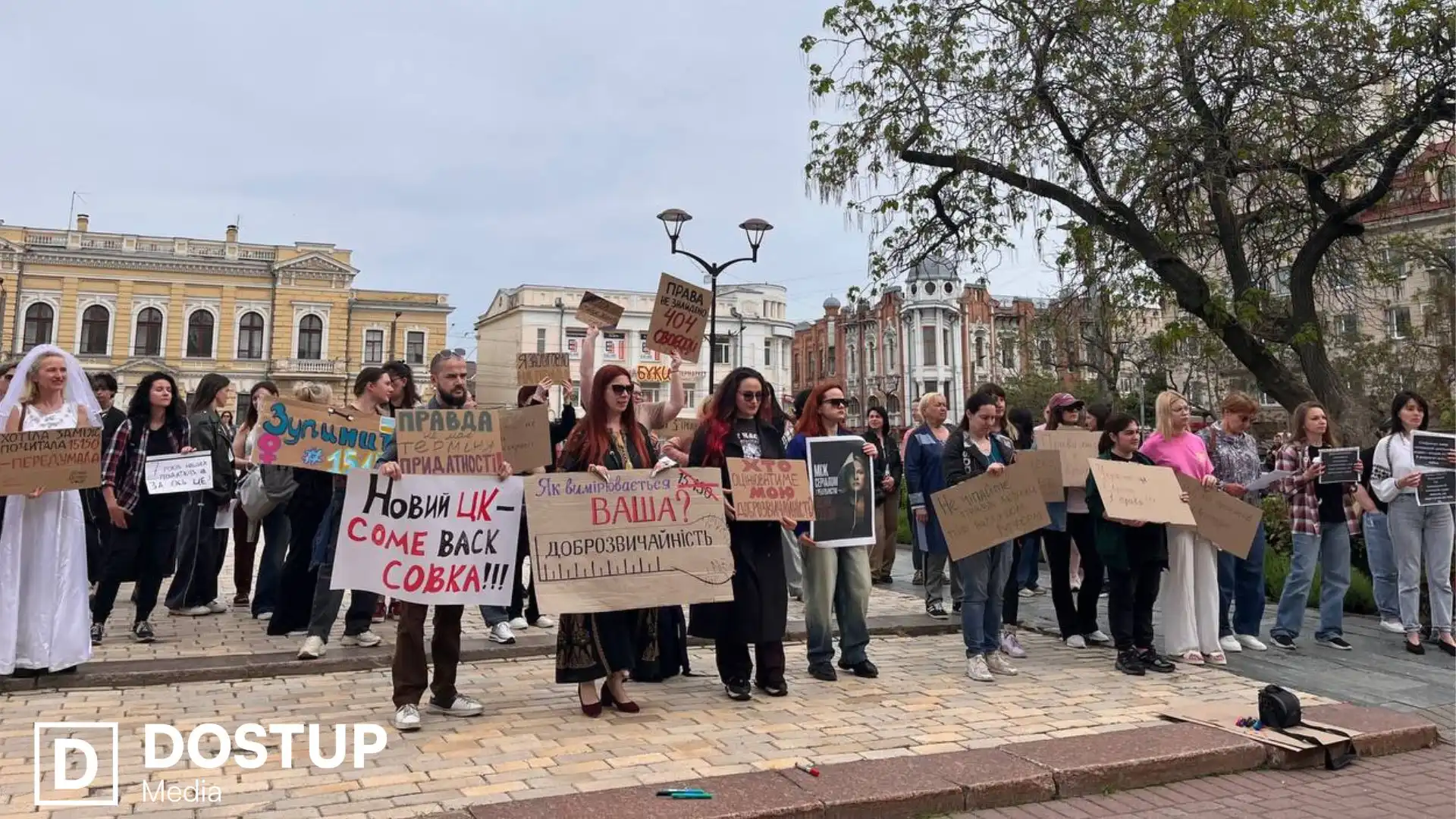 "Конституція в шоці": у Кропивницькому мітингували проти нового Цивільного кодексу