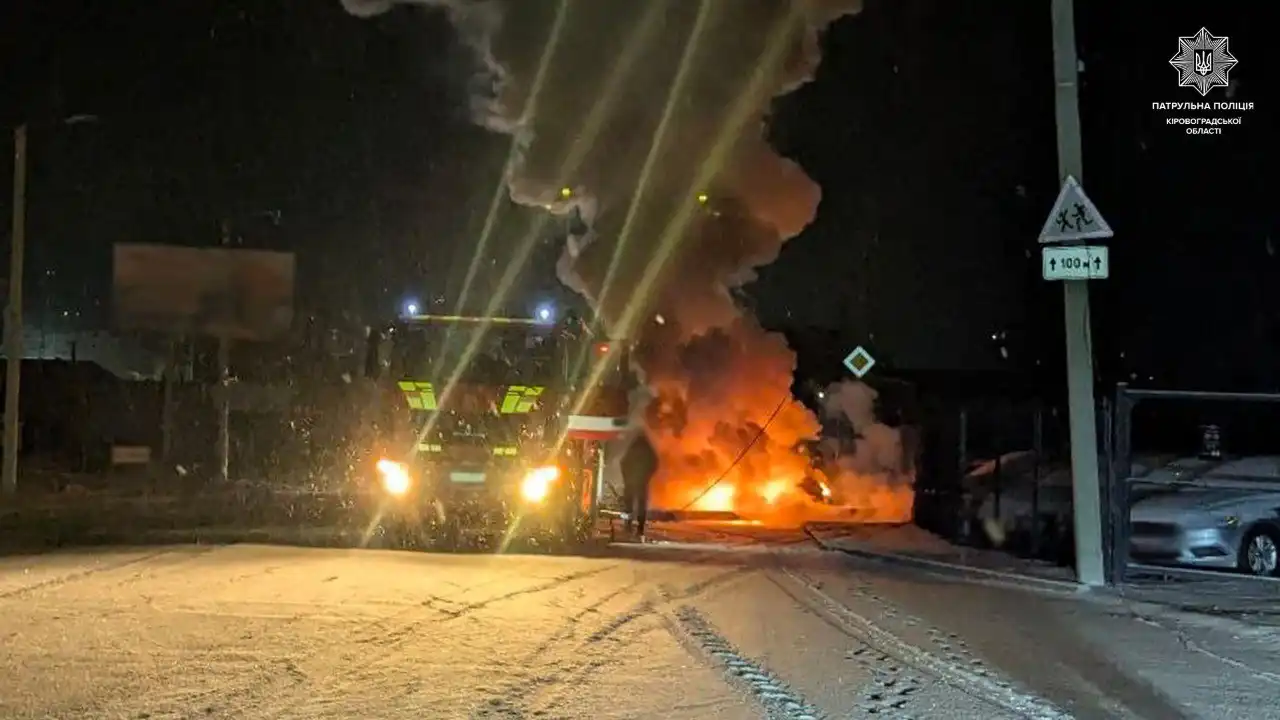 Пожежа авто в Кропивницькому