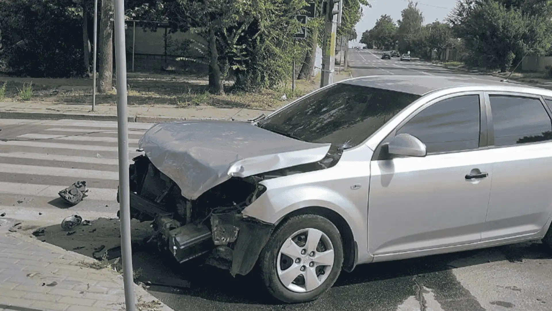 знесли світлофор під час ДТП у Кропивницькому