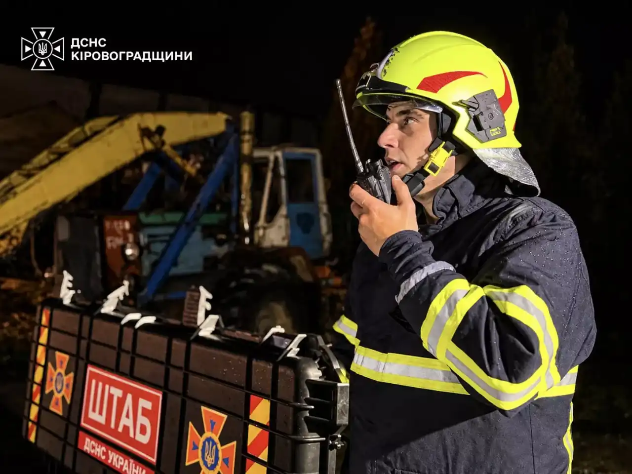 Наслідки обстрілу складських приміщень у Кропивницькому районі
