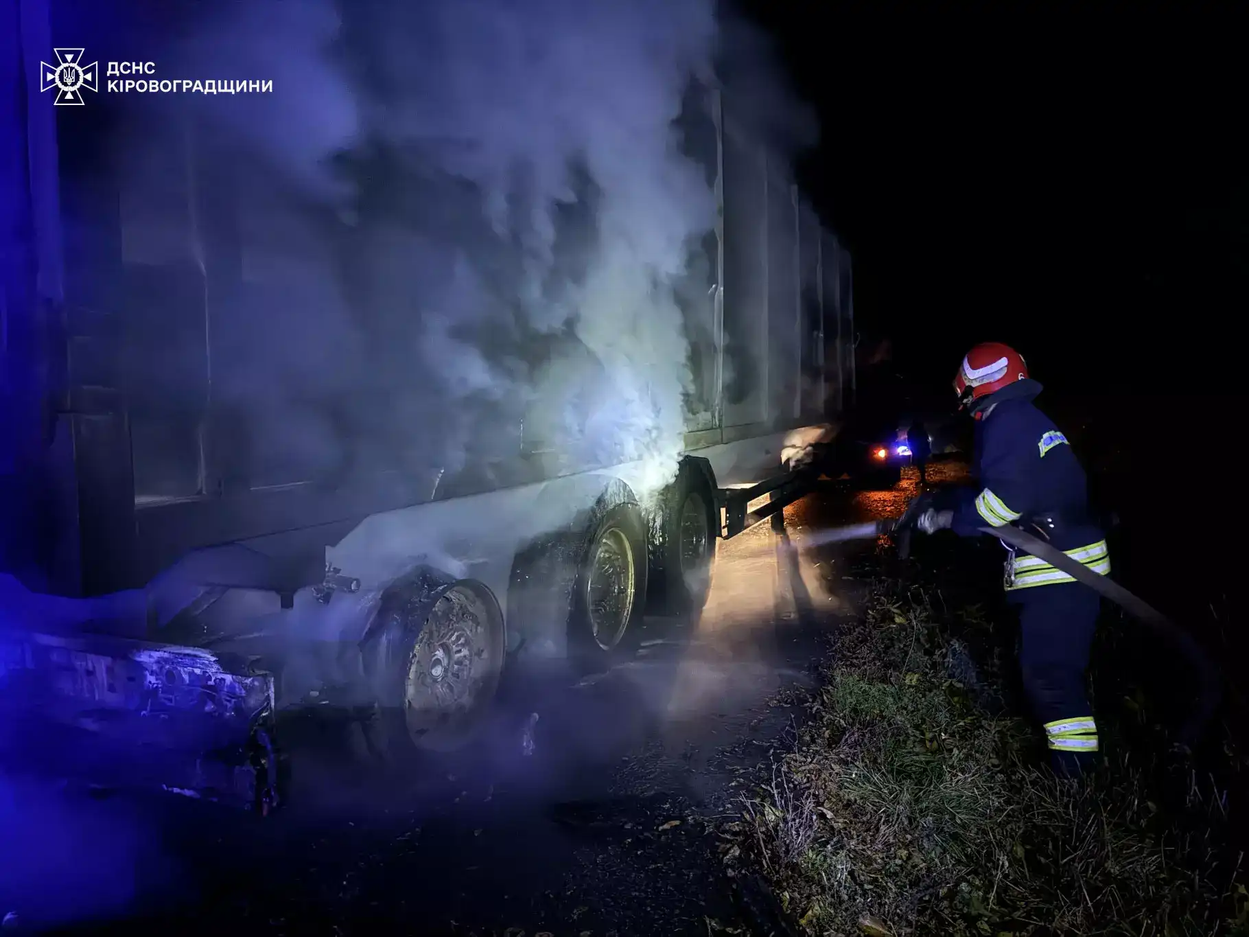 пожежа вантажівки біля села Високі Байраки